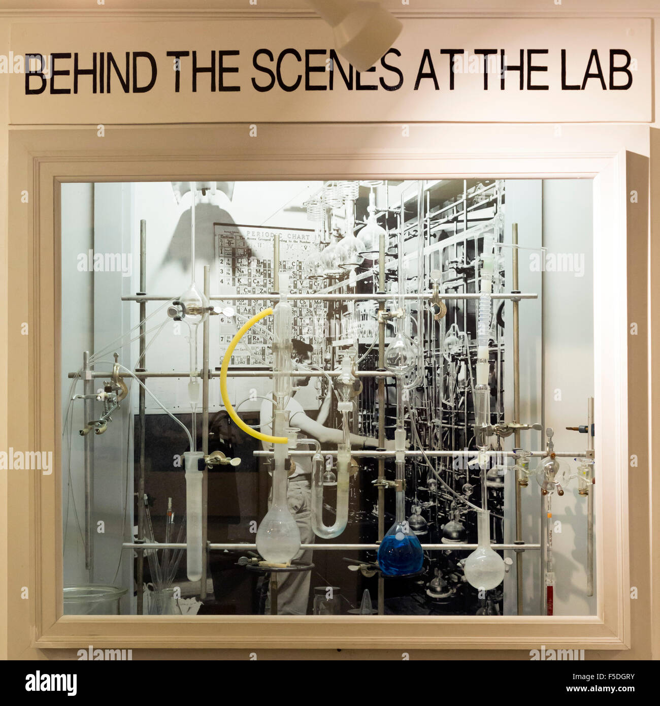 Los Alamos, Nouveau Mexique - une exposition dans le Los Alamos Historical Museum. Banque D'Images