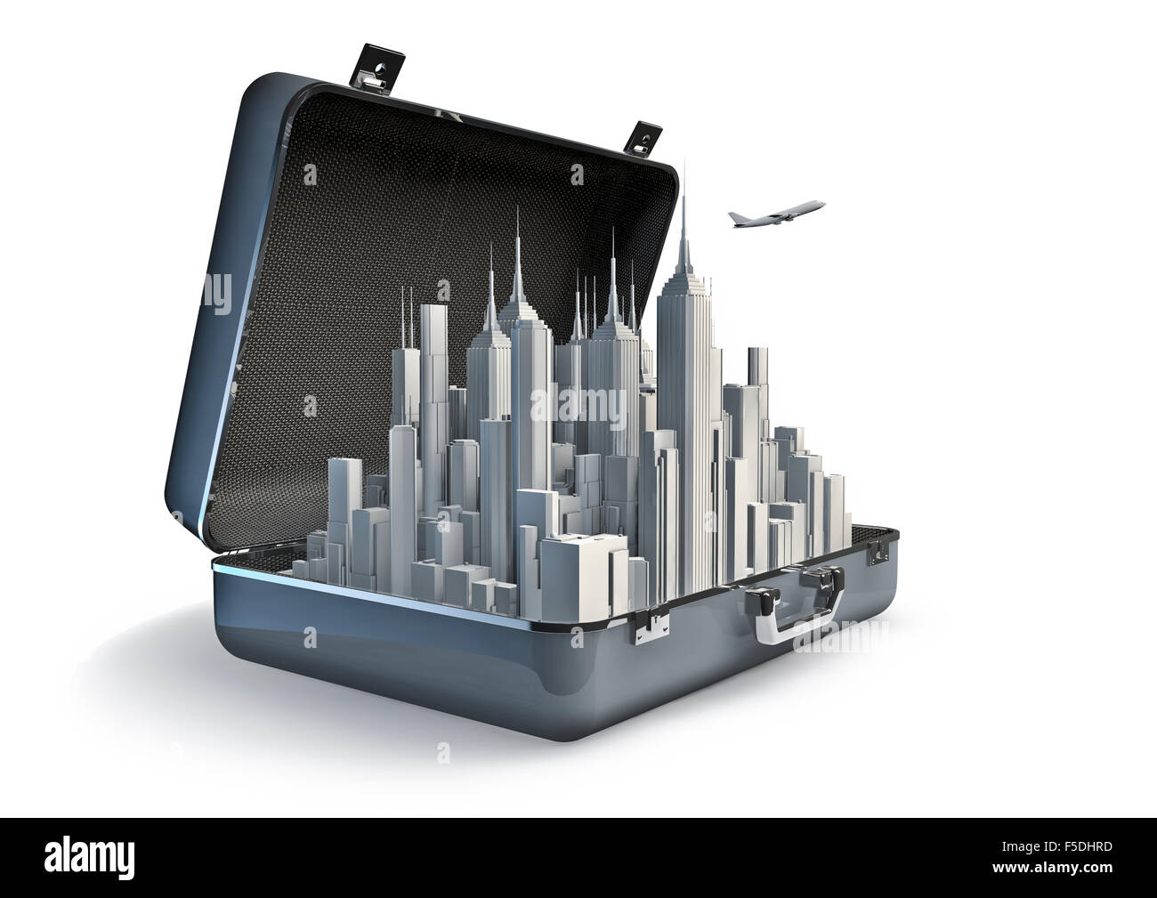 Forfait Ville / 3D render concept de tourisme urbain Banque D'Images