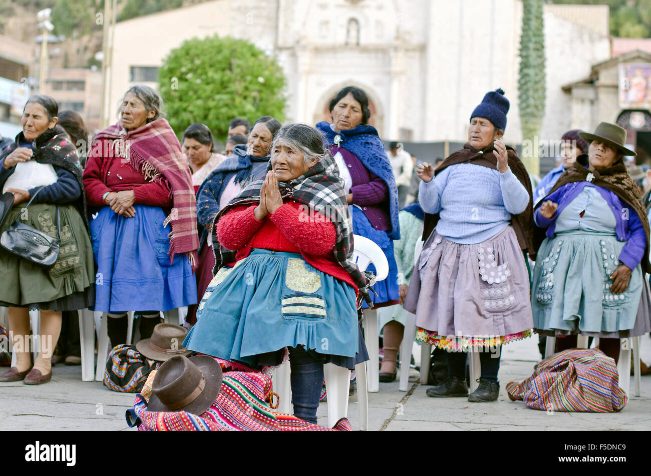 Huancavelica, Pérou Andes , Masse Banque D'Images