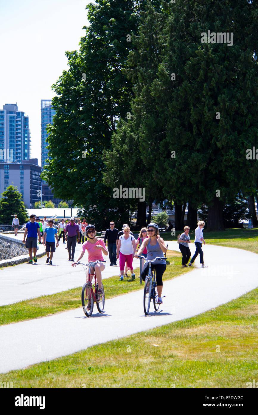 Le parc Stanley, un millier d'acres refuge urbain est souvent appelé l'un des plus beaux parcs publics, Vancouver, Colombie-Britannique. Banque D'Images