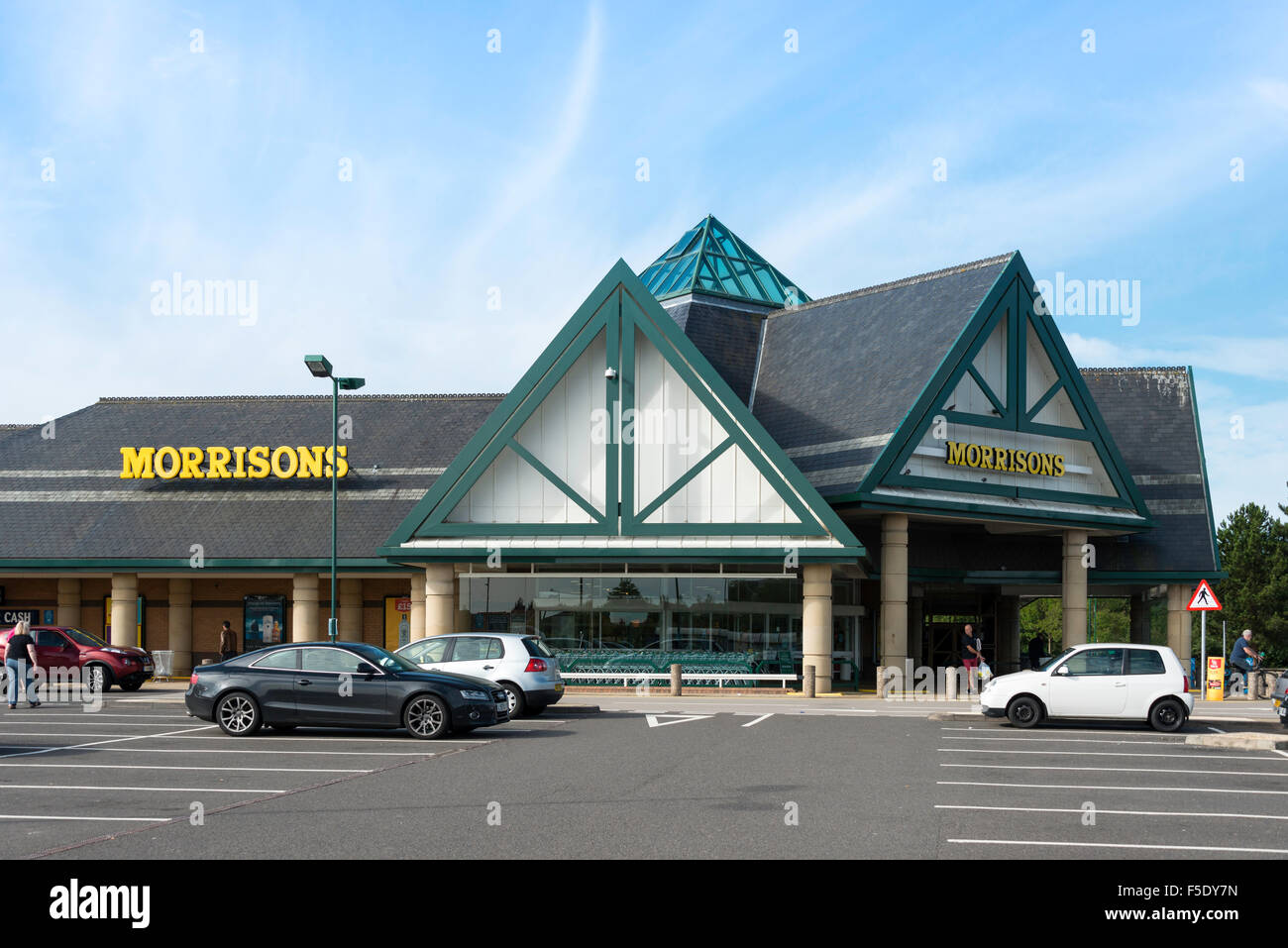Supermarché Morrisons, Oakley Road, Corby, Northamptonshire, Angleterre, Royaume-Uni Banque D'Images