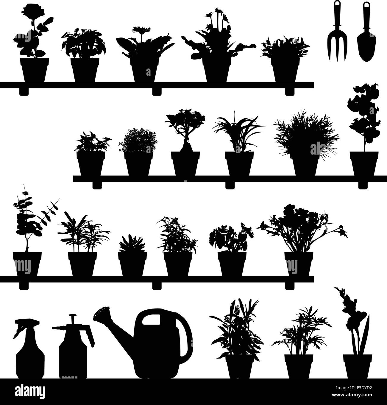 Pot de fleurs d'ossature Illustration de Vecteur