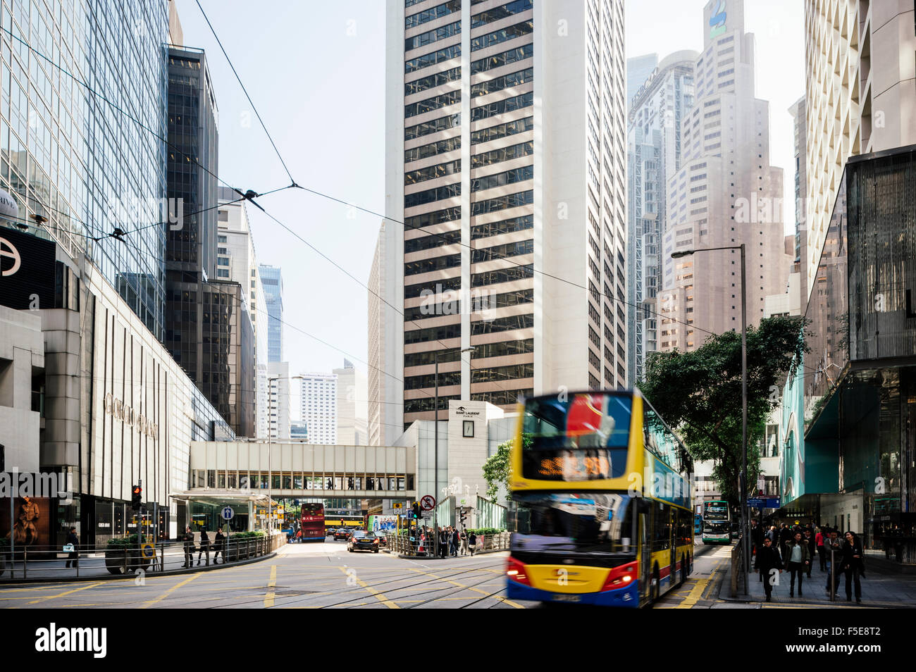 Scène de rue, Central Hong Kong, Hong Kong, Chine, Asie Banque D'Images