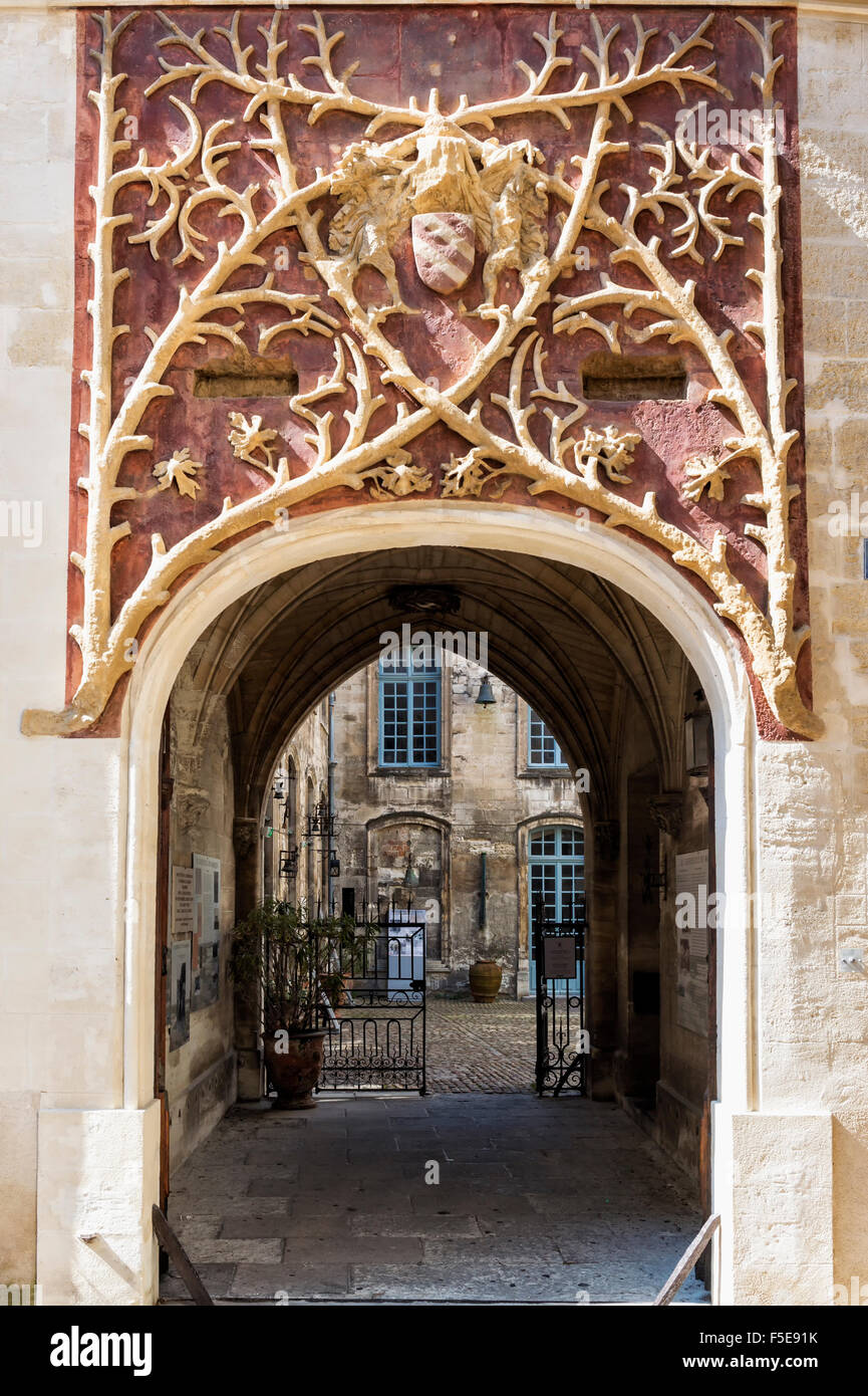 Entrée du palais du Roure (Palais du Roure, Avignon, Vaucluse, Provence, France, Europe Banque D'Images
