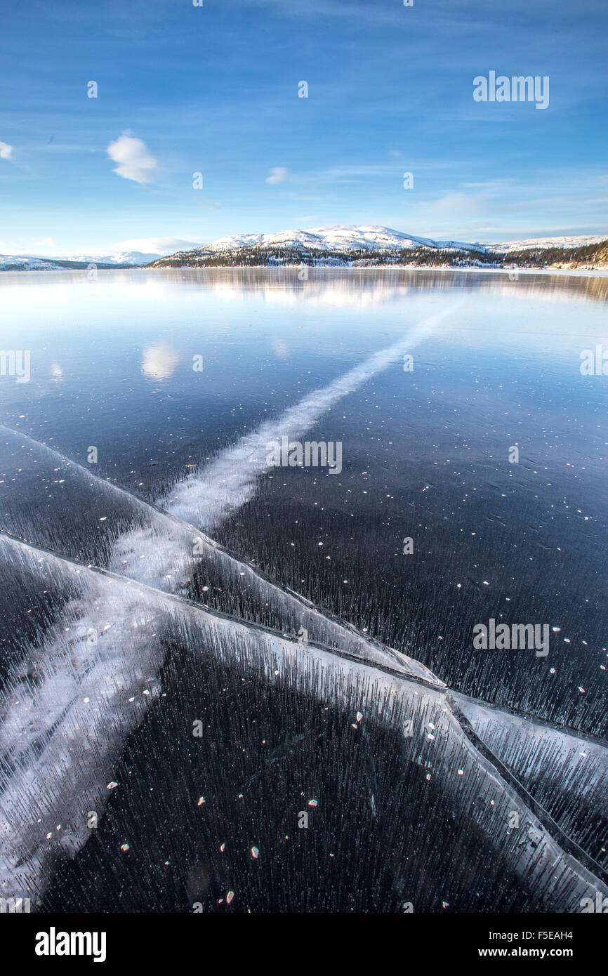 Le lac gelé Limingen, Rorvik, Borgefjell Parc National, Nord-trondelag, Norway, Scandinavia, Europe Banque D'Images