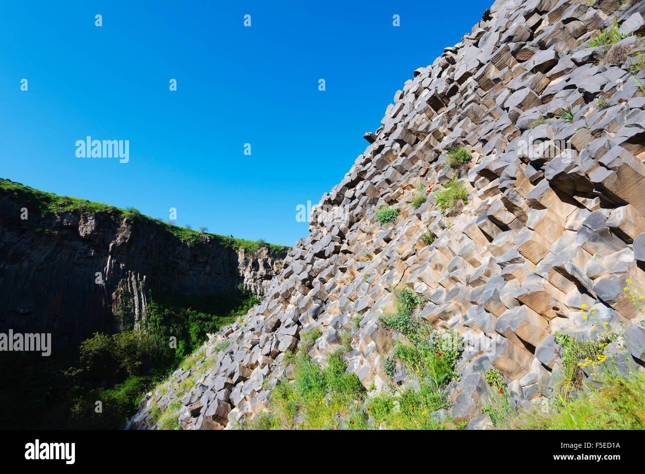 Symphonie de pierres, colonnes de basalte, UNESCO World Heritage Site, Garni, province de Kotayk, Arménie, Caucase, Asie centrale, Asie Banque D'Images
