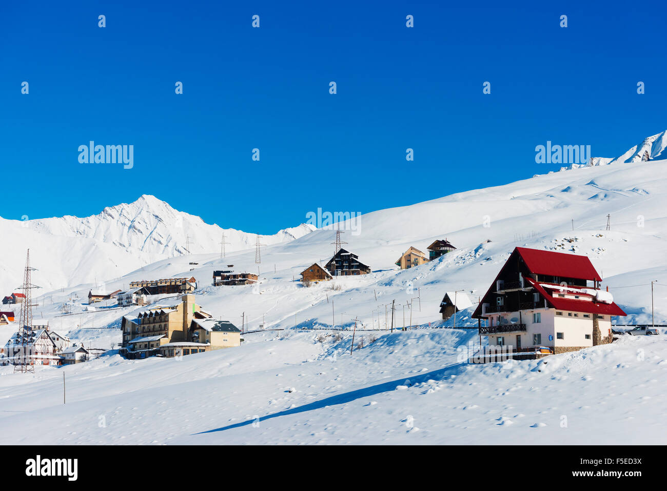 Station de ski de Gudauri, Géorgie, Caucase, Asie centrale, Asie Banque D'Images