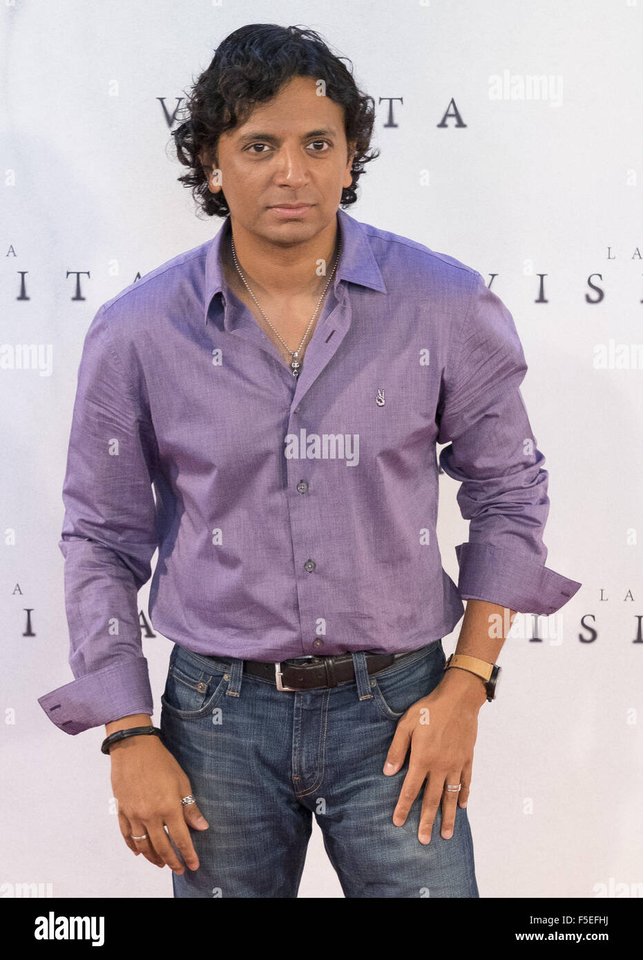 L 'visite' Madrid photocall avec : M. Night Shyamalan Où : Madrid, Espagne Quand : 02 Sep 2015 Banque D'Images
