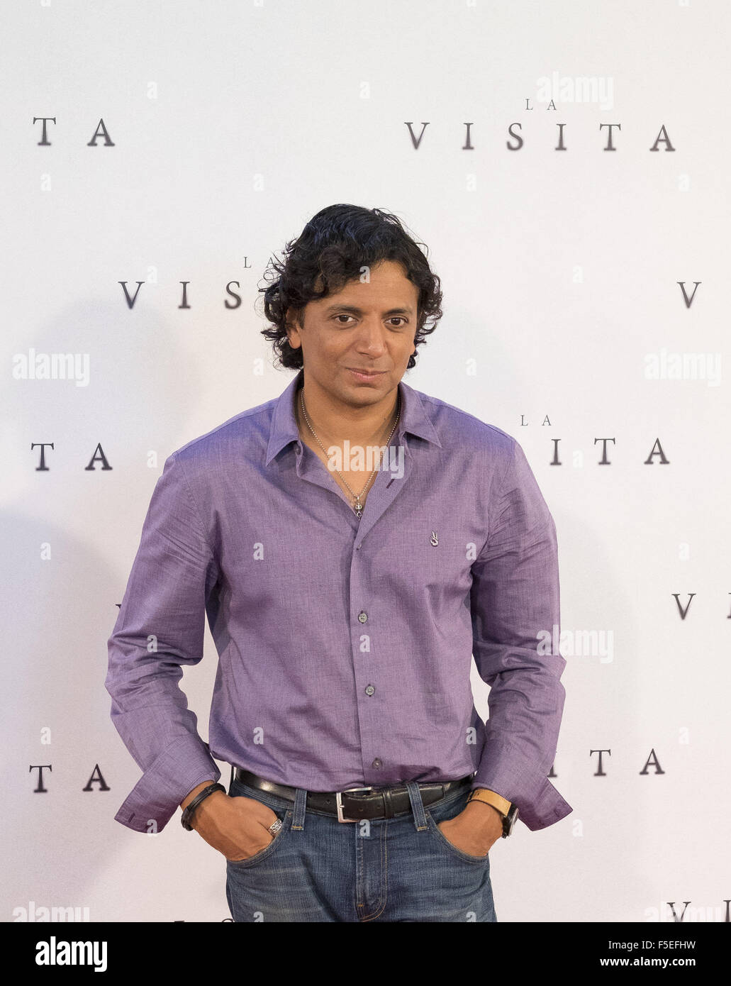 L 'visite' Madrid photocall avec : M. Night Shyamalan Où : Madrid, Espagne Quand : 02 Sep 2015 Banque D'Images