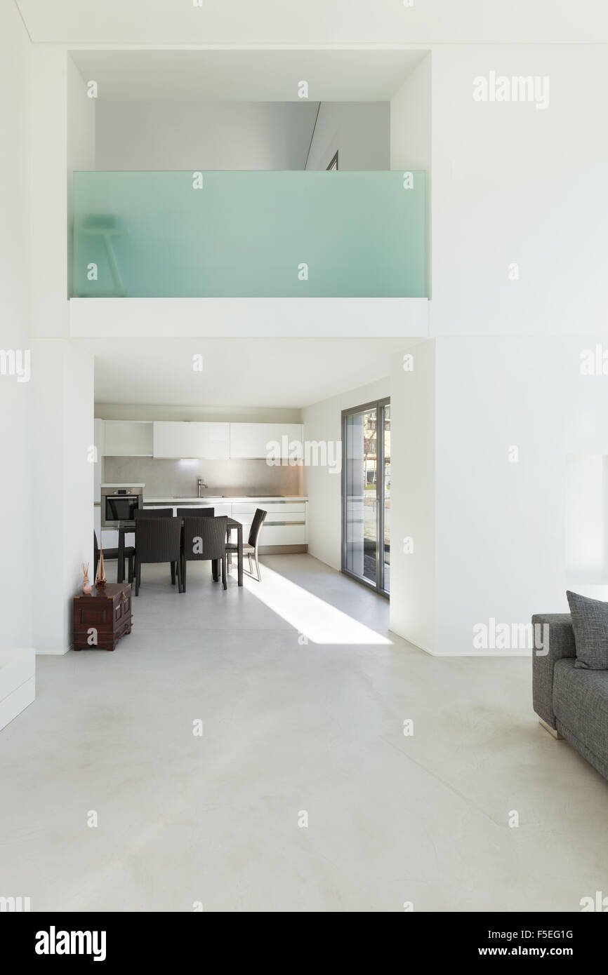 L'architecture, l'intérieur d'une maison moderne, murs blancs Banque D'Images