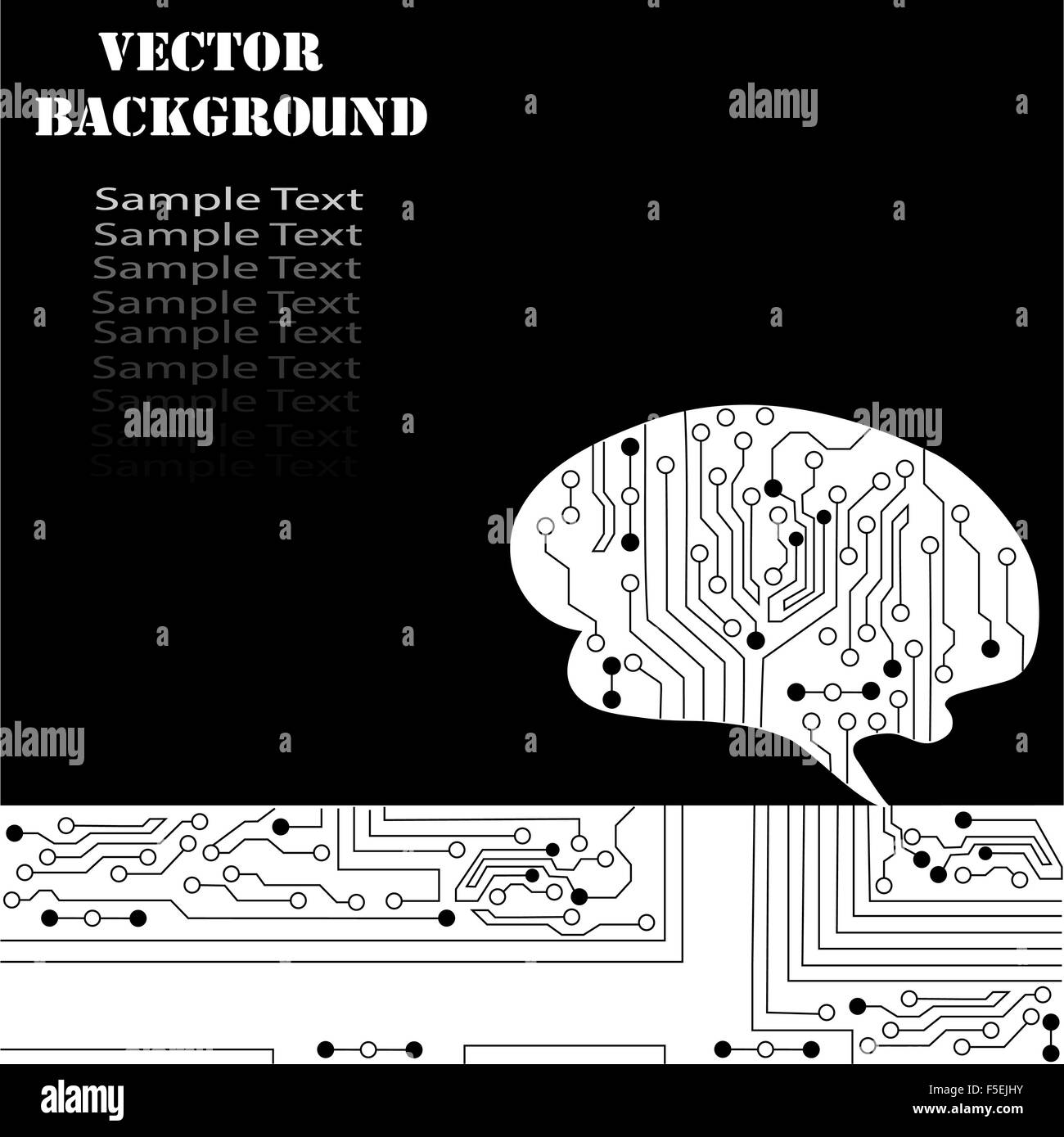 Vector background technologique brains. Vector EPS10. Banque D'Images