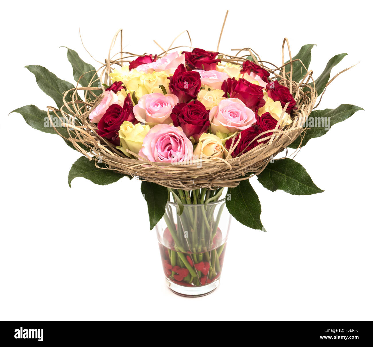 Bouquet de roses colorées Banque D'Images