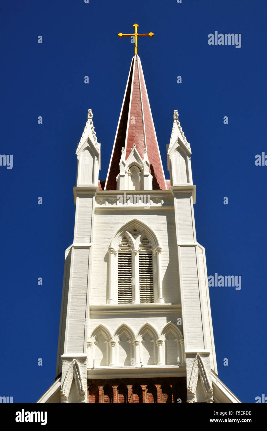 Clocher de Saint Mary dans les montagnes Église catholique, Virginia City, Nevada Banque D'Images