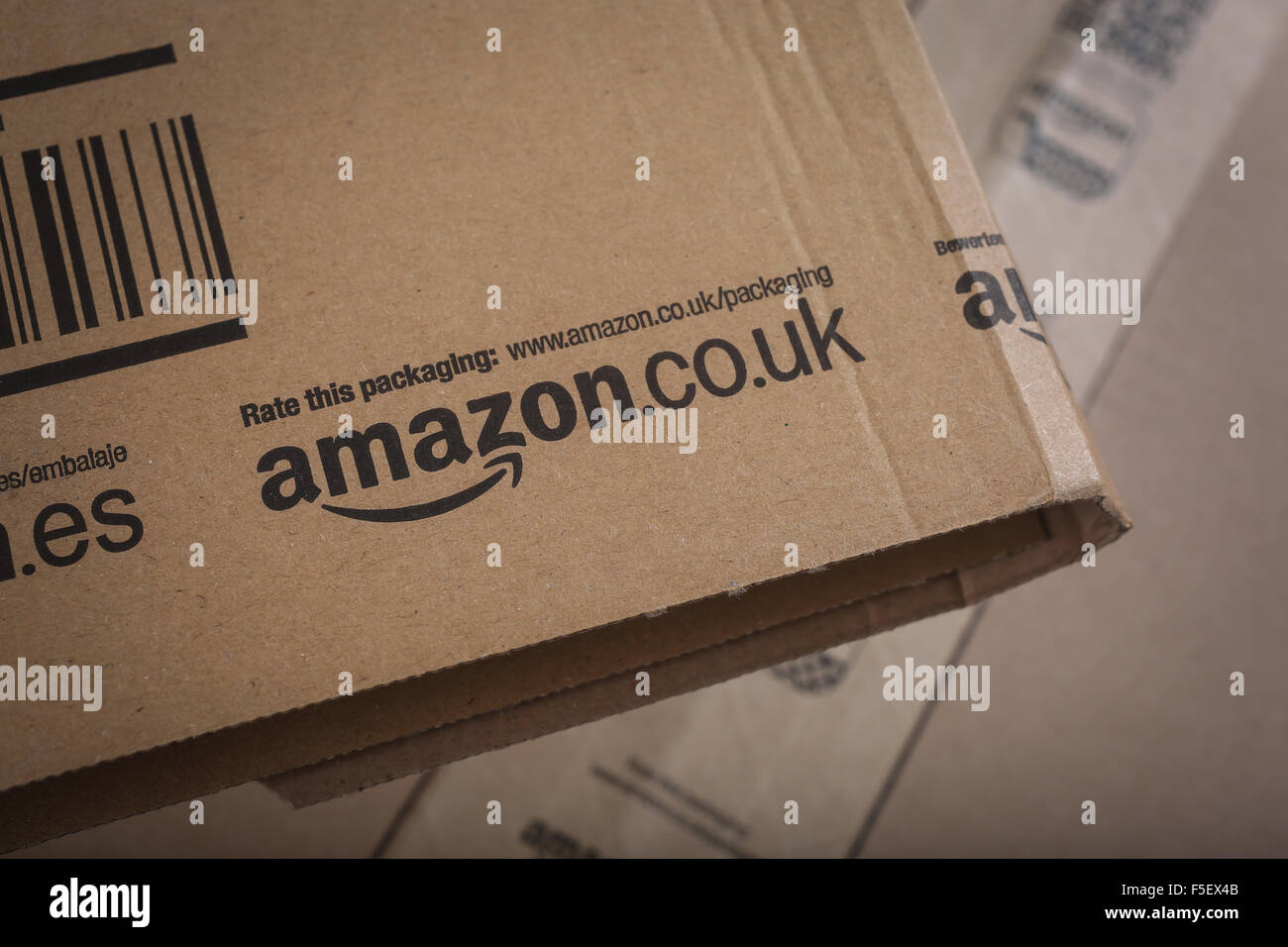 Colis livrés sur Amazon.co.uk Banque D'Images