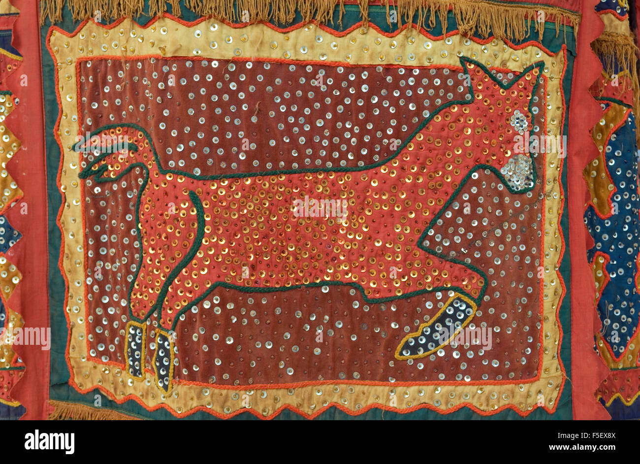 Cerimonial tribus Yoruba Nago et détail de costume , le Bénin et le Togo, Afrique de l'Ouest Banque D'Images