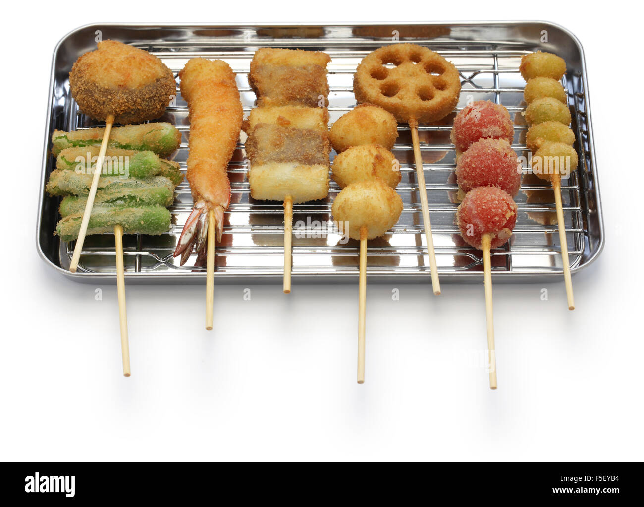 Kushiage(deep fried food on a stick),nourriture japonaise Banque D'Images