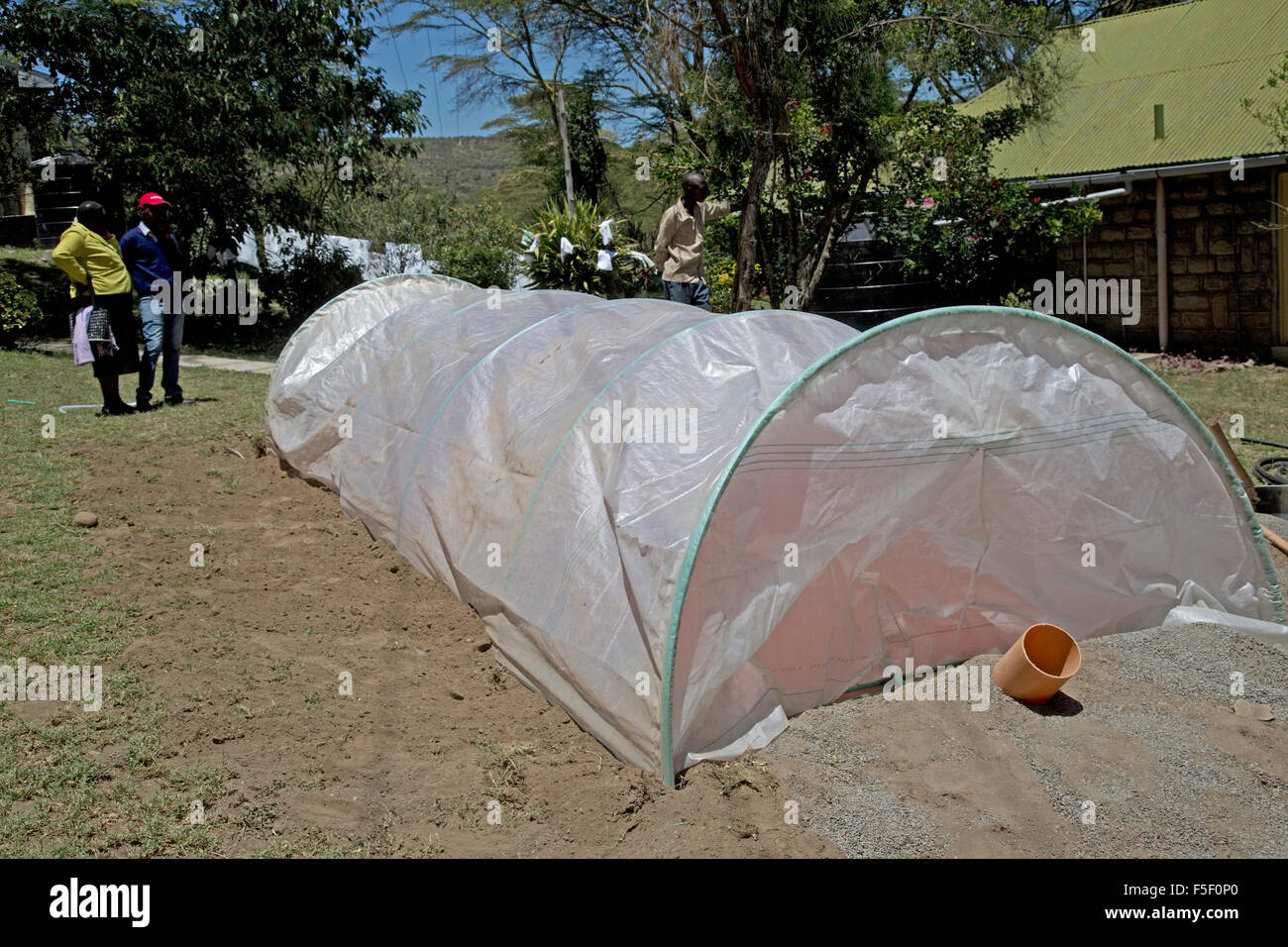 Flexi-portable nouvellement construit de biogaz Elsamere Kenya Naivasha Banque D'Images