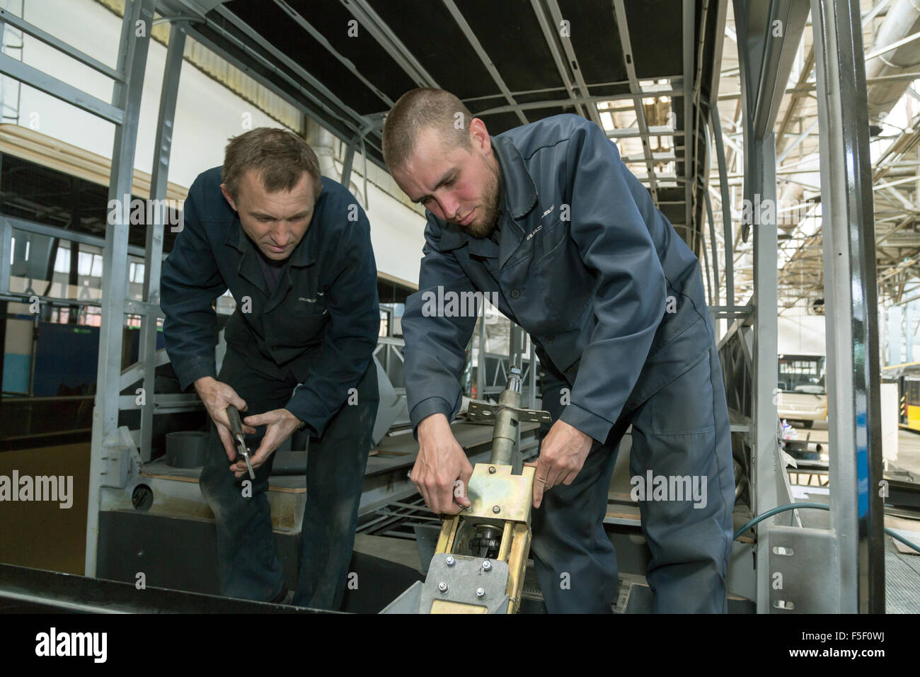Lviv, Ukraine, LAZ est un fabricant d'autobus et trolleybus Banque D'Images