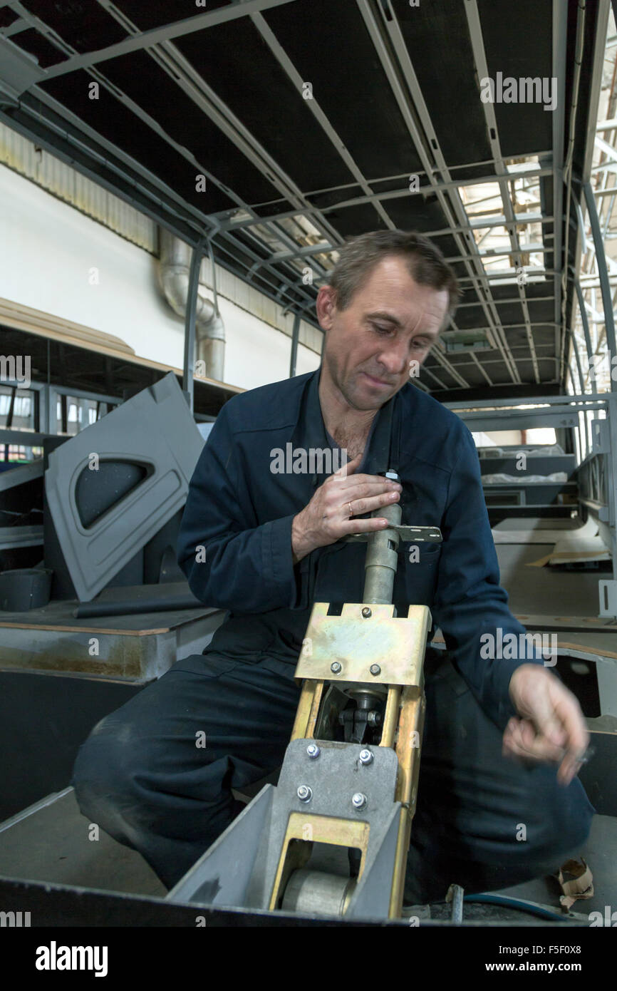 Lviv, Ukraine, LAZ est un fabricant d'autobus et trolleybus Banque D'Images