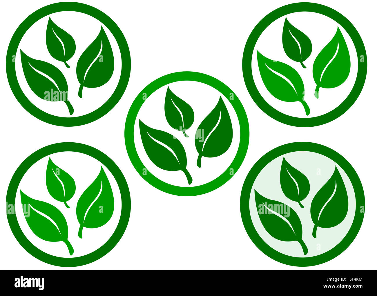 L'icône du produit naturel ou écologique Banque D'Images