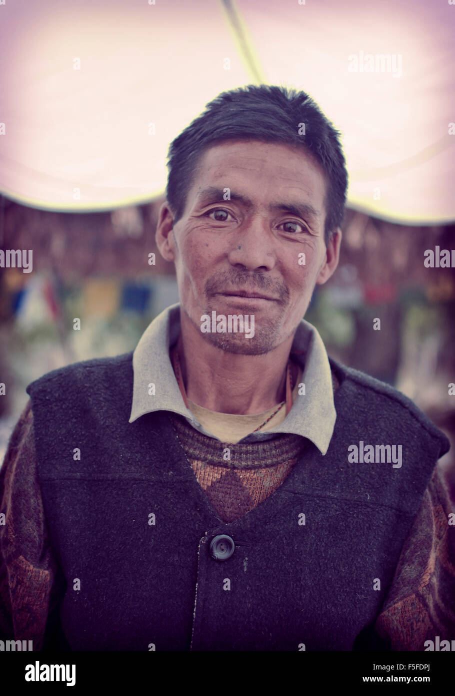 L'Inde, l'homme ladakhis local Banque D'Images