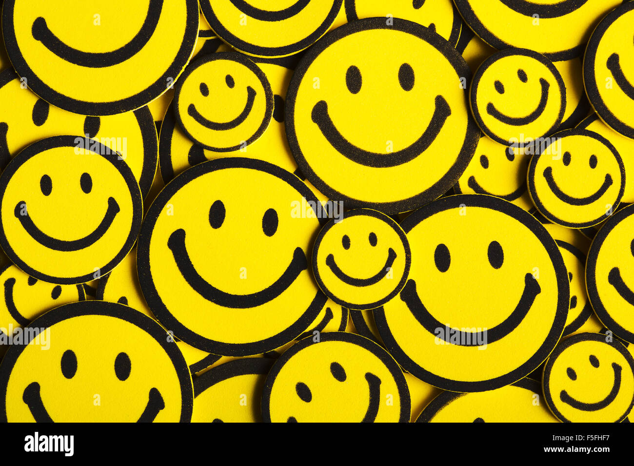 Smileys jaunes Banque D'Images Smileys jaunes Banque D'Images