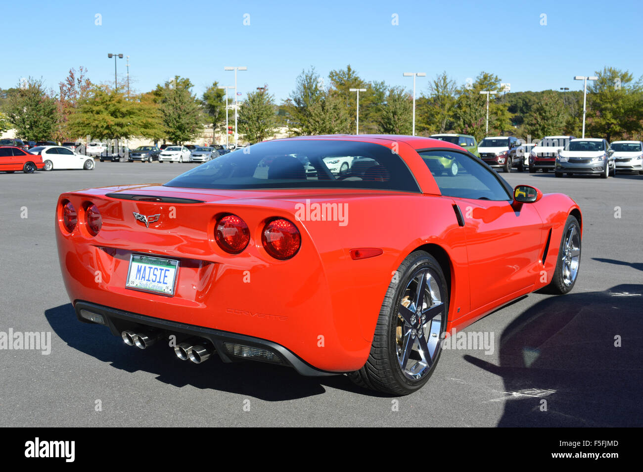 Un Rouge 2007 Corvette C6. Banque D'Images