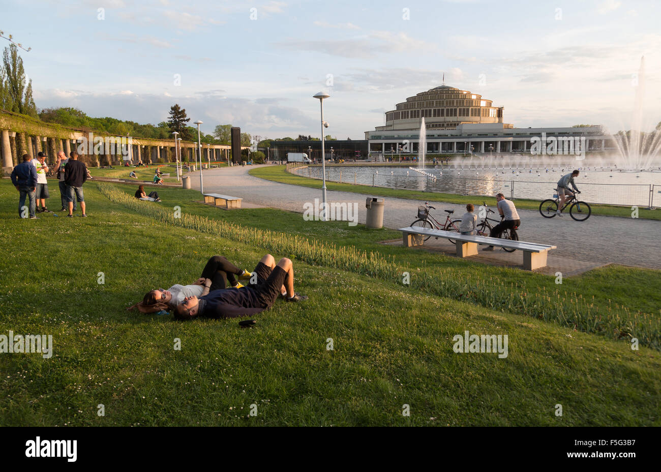 Wroclaw, Pologne, le Jahrhunderthalle Banque D'Images