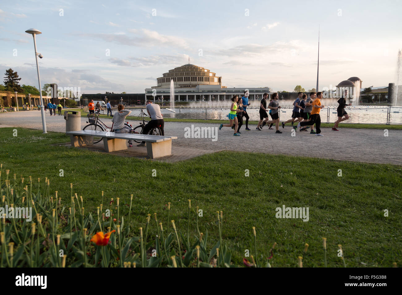 Wroclaw, Pologne, le Jahrhunderthalle Banque D'Images
