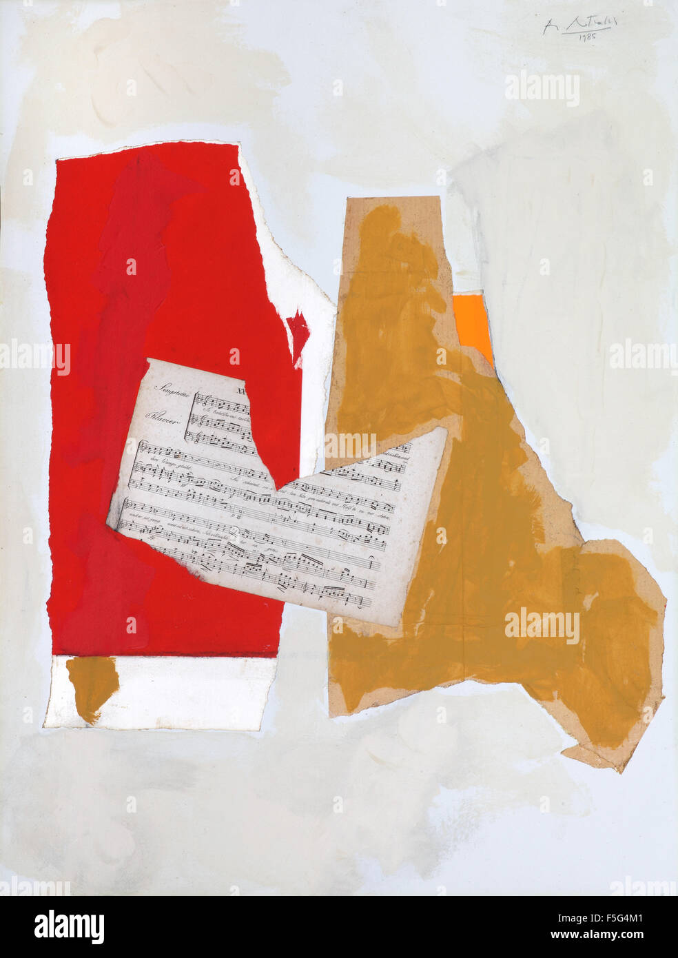 '# XX', 1985, collage et acrylique sur toile, Robert Motherwell, artiste américain (1915-1991) Banque D'Images