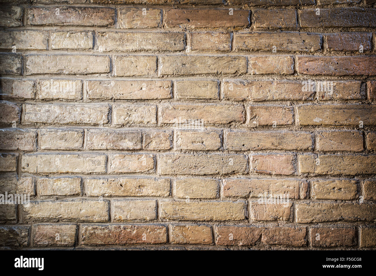 Vieux mur de briques. Close up photo. Banque D'Images