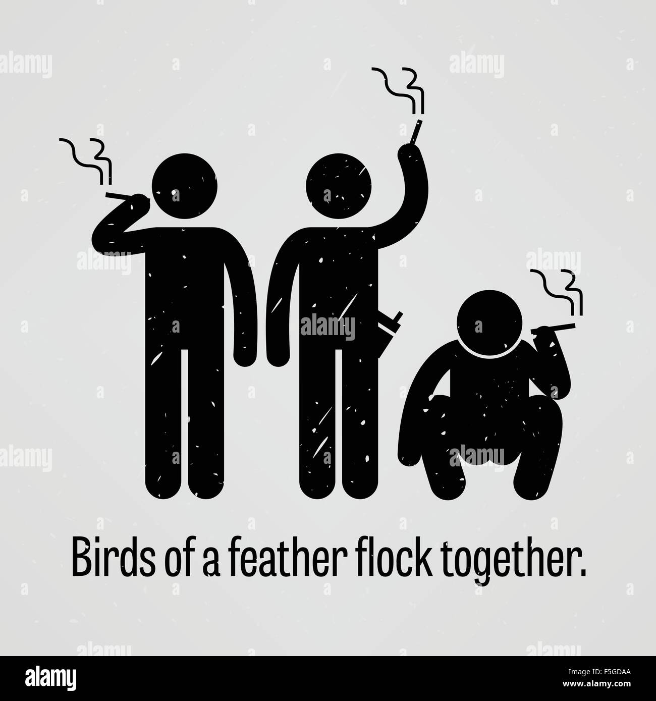 Birds of a Feather Flock Together Illustration de Vecteur