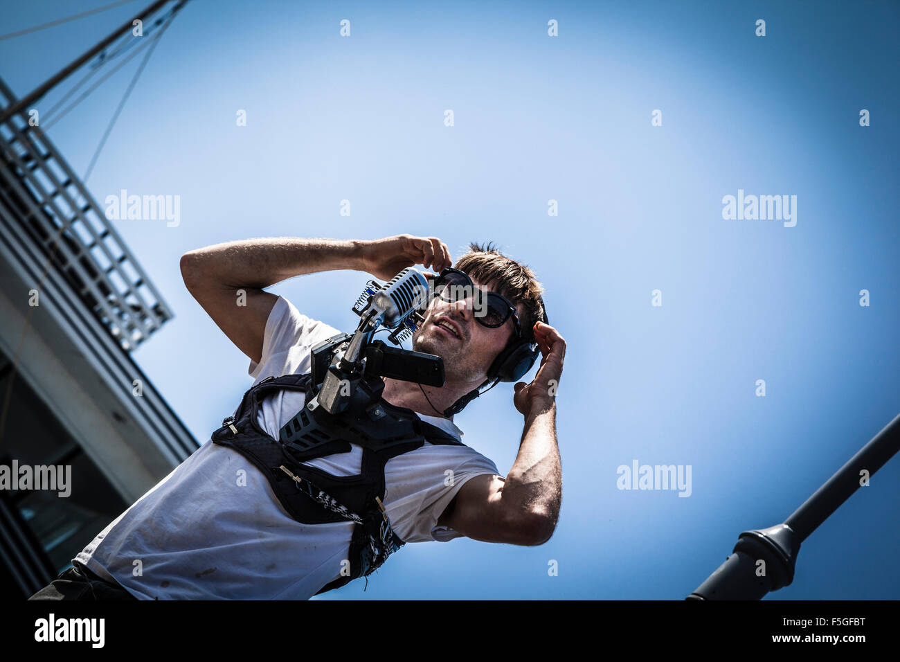 Musicien de rue à Fisherman's Wharf à San Francisco, CA. Banque D'Images