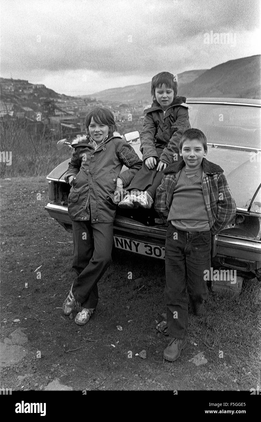 Les mineurs de charbon ont un site commun dans le sud du Pays de Galles les vallées, mais maintenant ils sont une race rarement vu dans la région. Banque D'Images