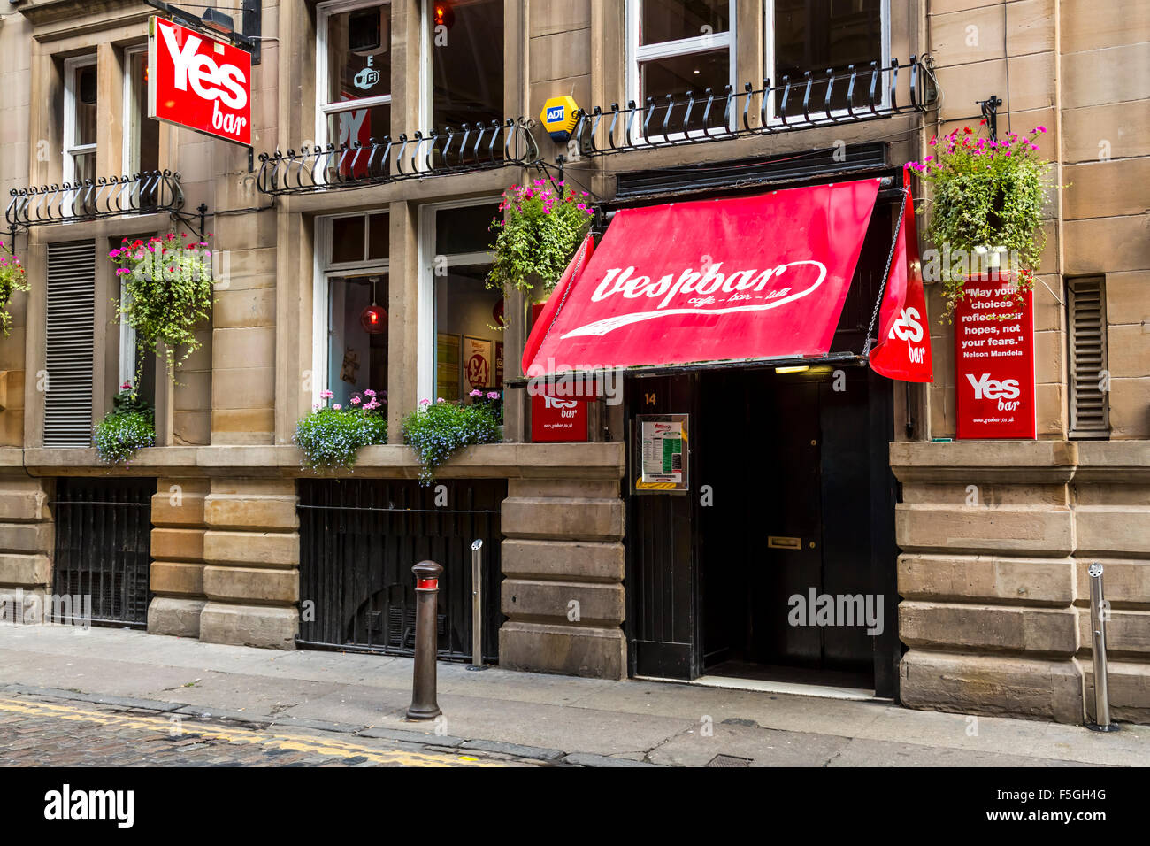 YES Bar, Drury Street, Glasgow, Écosse, Royaume-Uni Banque D'Images