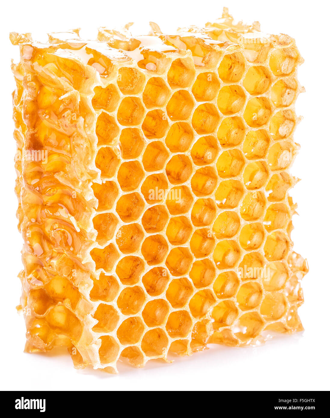 Honeycomb sur un fond blanc. Photo de haute qualité. Banque D'Images
