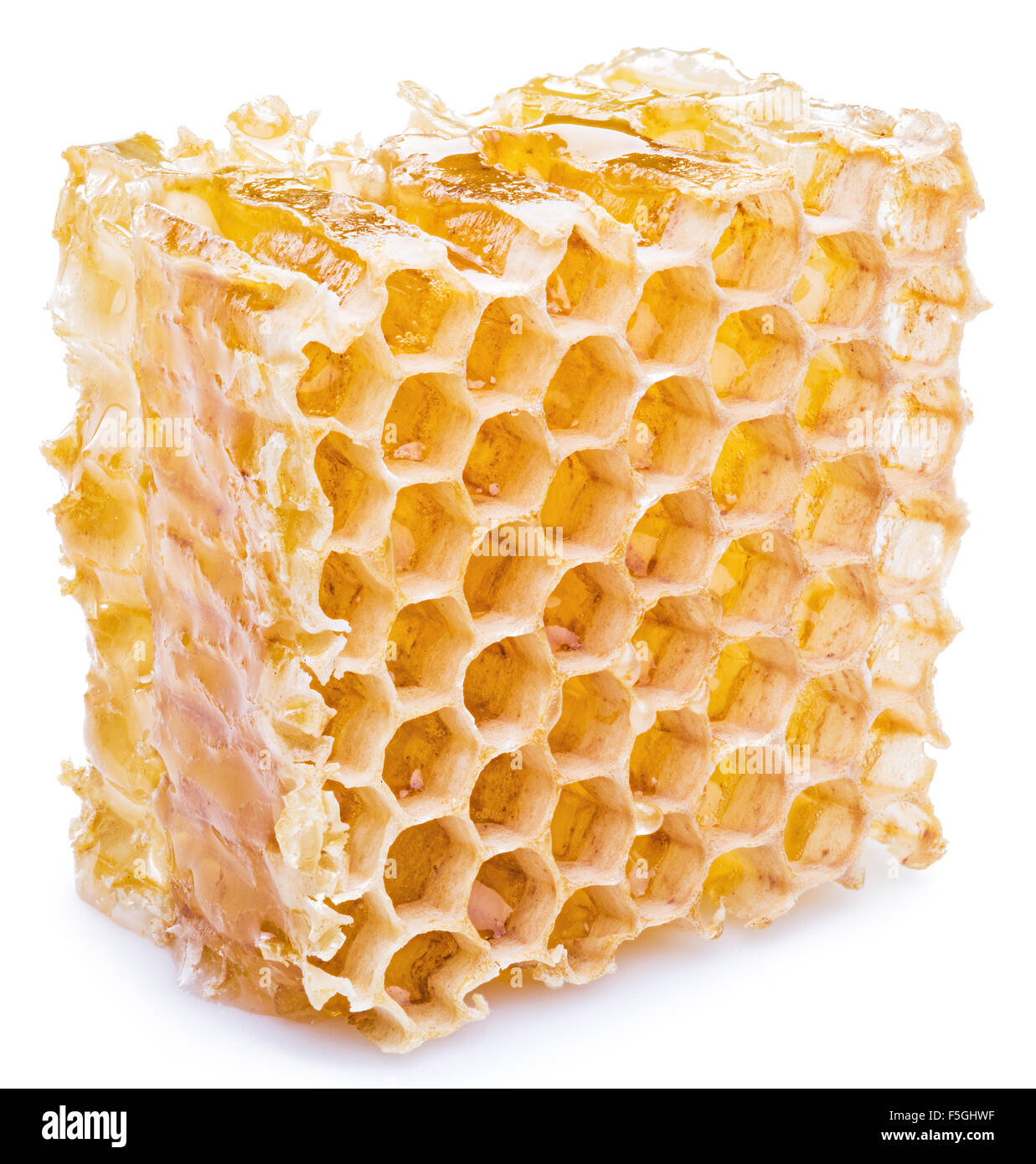 Honeycomb sur un fond blanc. Photo de haute qualité. Banque D'Images