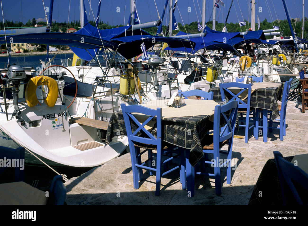 Grèce, Îles Ioniennes, Céphalonie, Fiskardo Banque D'Images