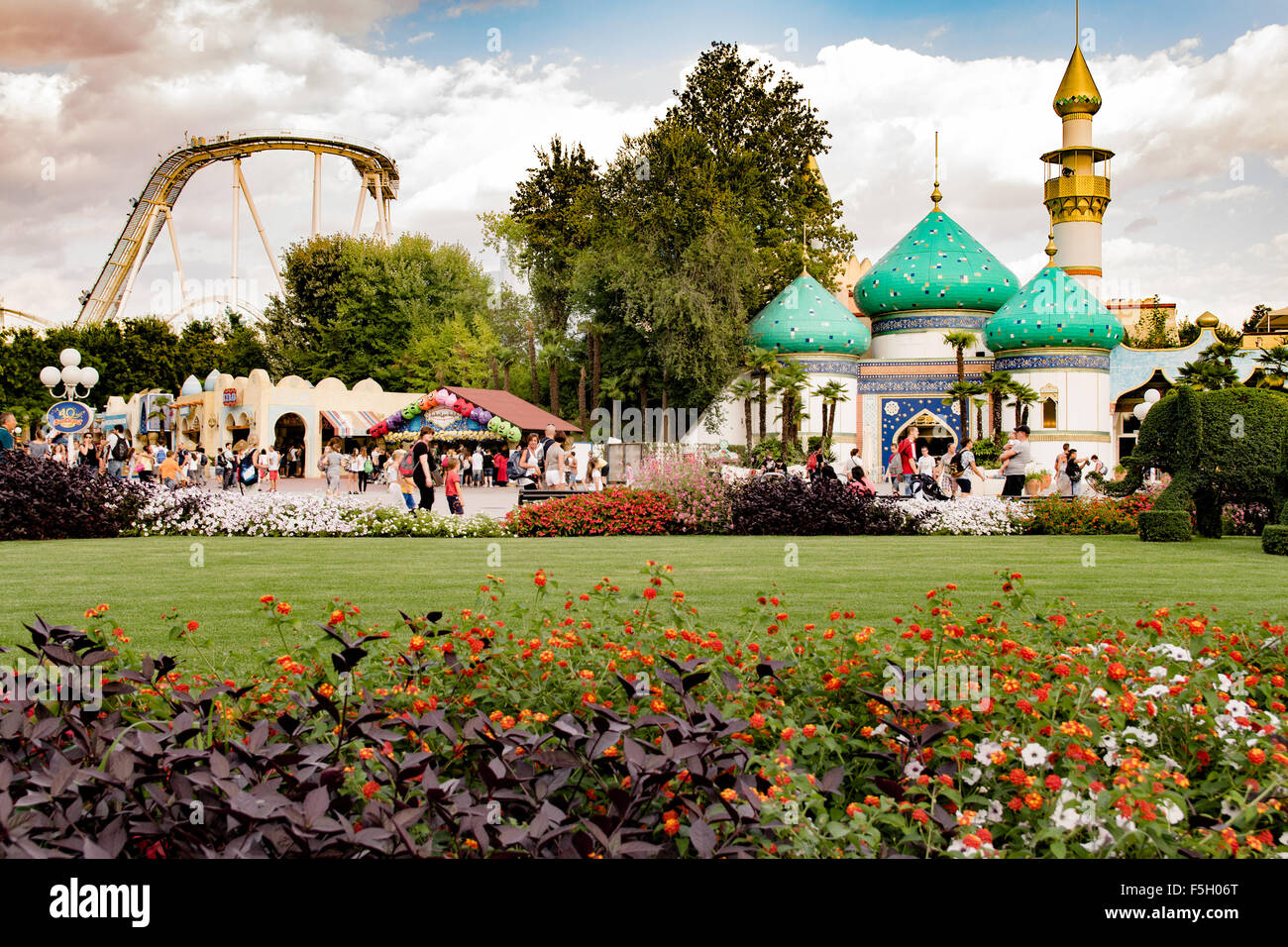 CASTELNUOVO DEL GARDA, Italie - 08 septembre : le parc à thème Gardaland à Castelnuovo del Garda, Italie Le mardi 8 septembre 2015. Banque D'Images