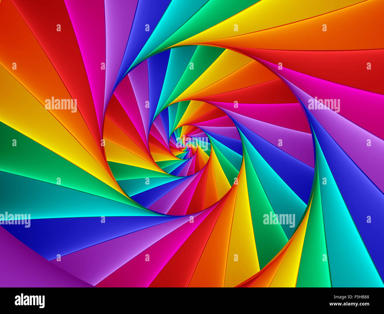 Belle Spirale Arc-en-ciel psychédélique Banque D'Images