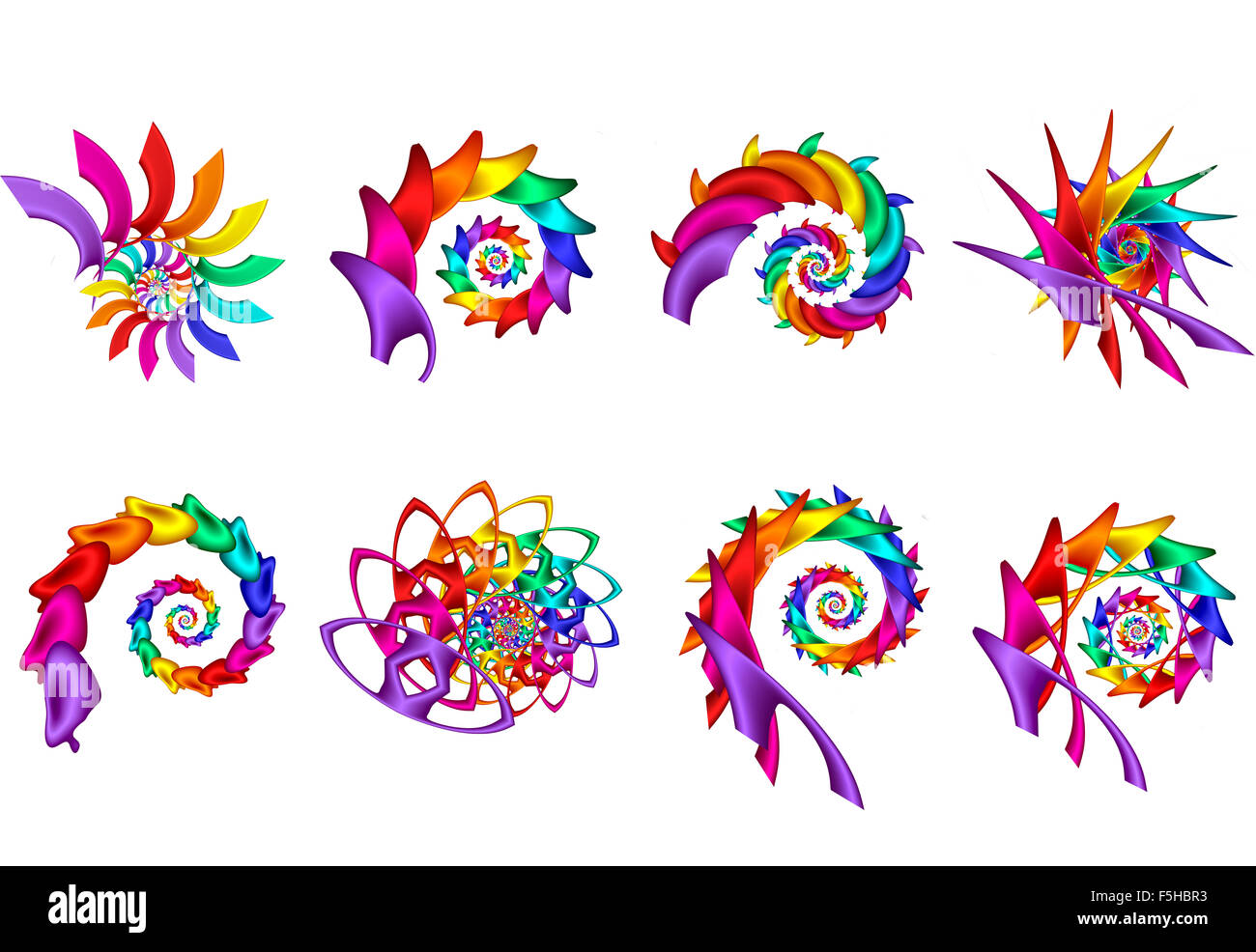 Belle Spirale Arc-en-ciel psychédélique Banque D'Images