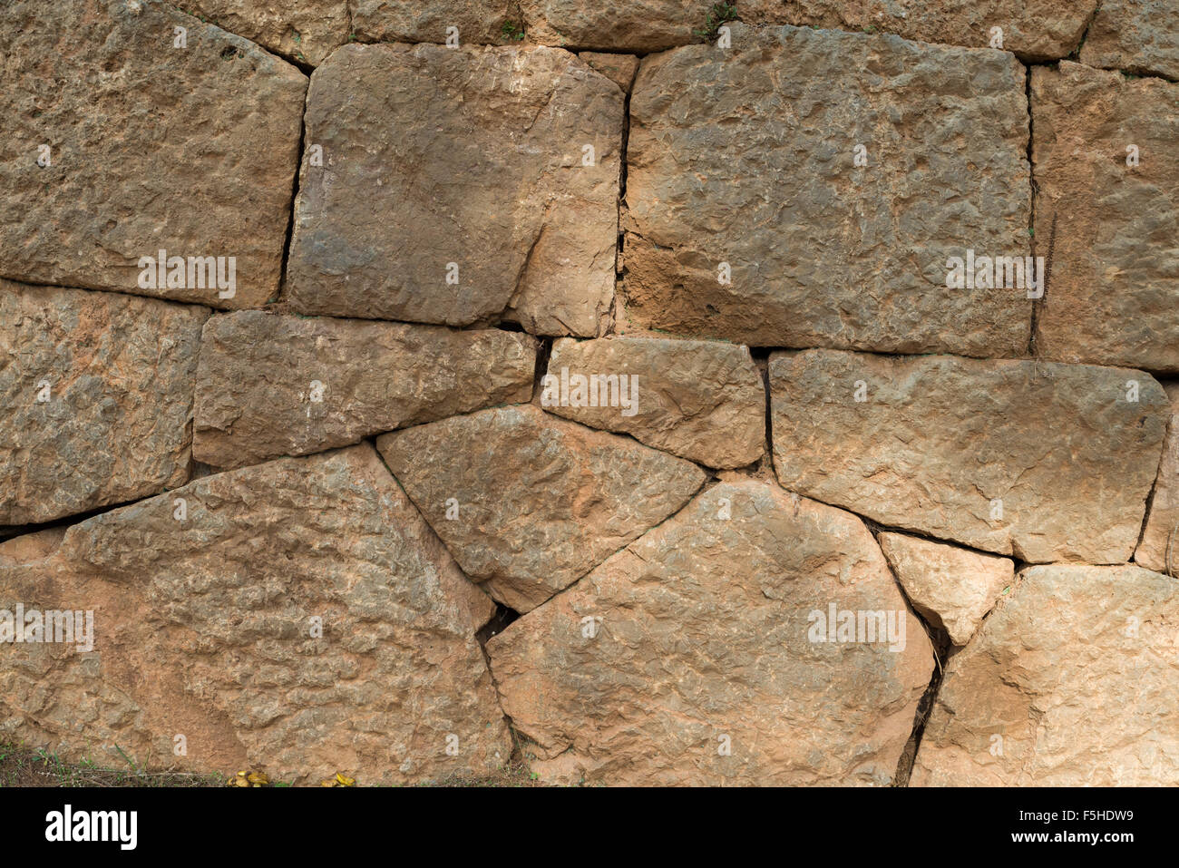 Stadium mur dans le site archéologique de Delphes, Grèce Banque D'Images