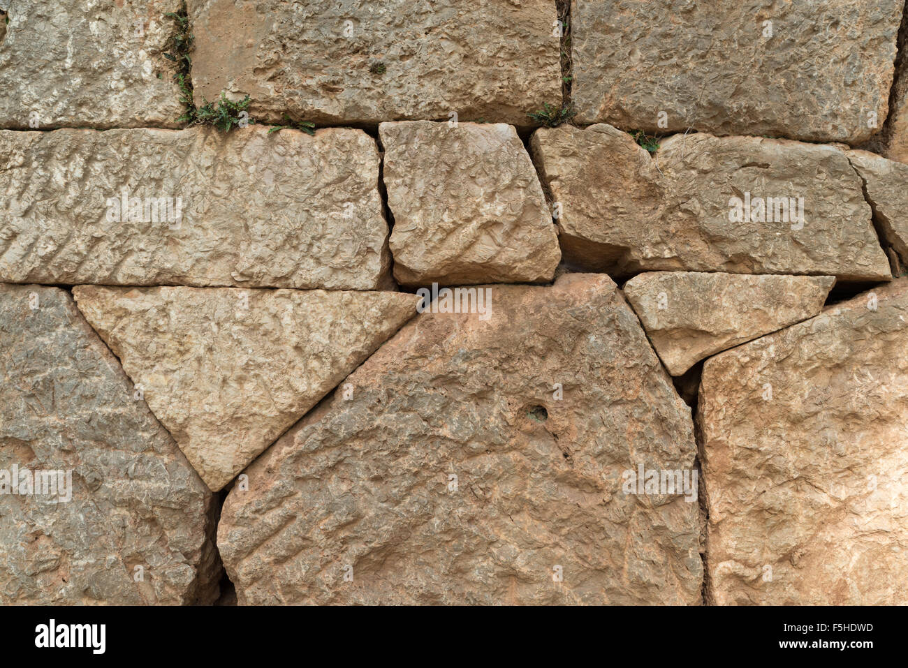 Stadium mur dans le site archéologique de Delphes, Grèce Banque D'Images