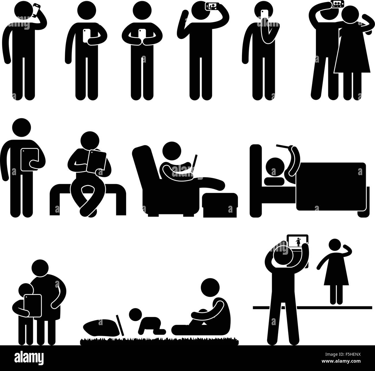 Homme, Femme et enfants Symbole Icône Pictogramme signe Illustration de Vecteur