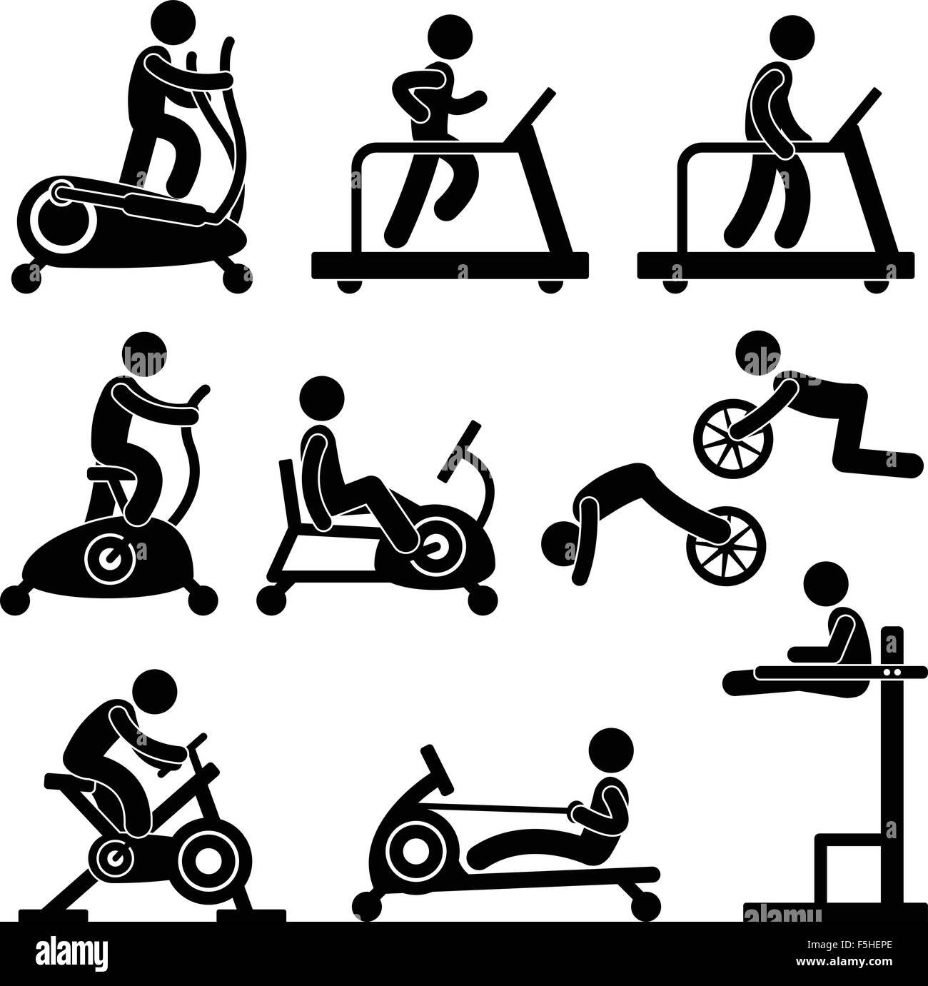 Athletic Gym Gym Fitness Exercise training Workout Illustration de Vecteur