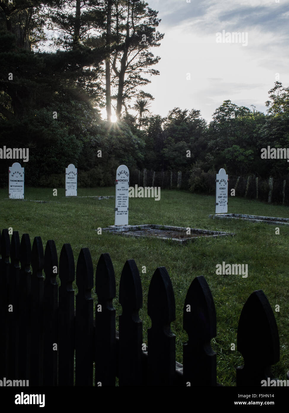 Tombes de Soldats, Opepe, Taupo, Nouvelle-Zélande Banque D'Images