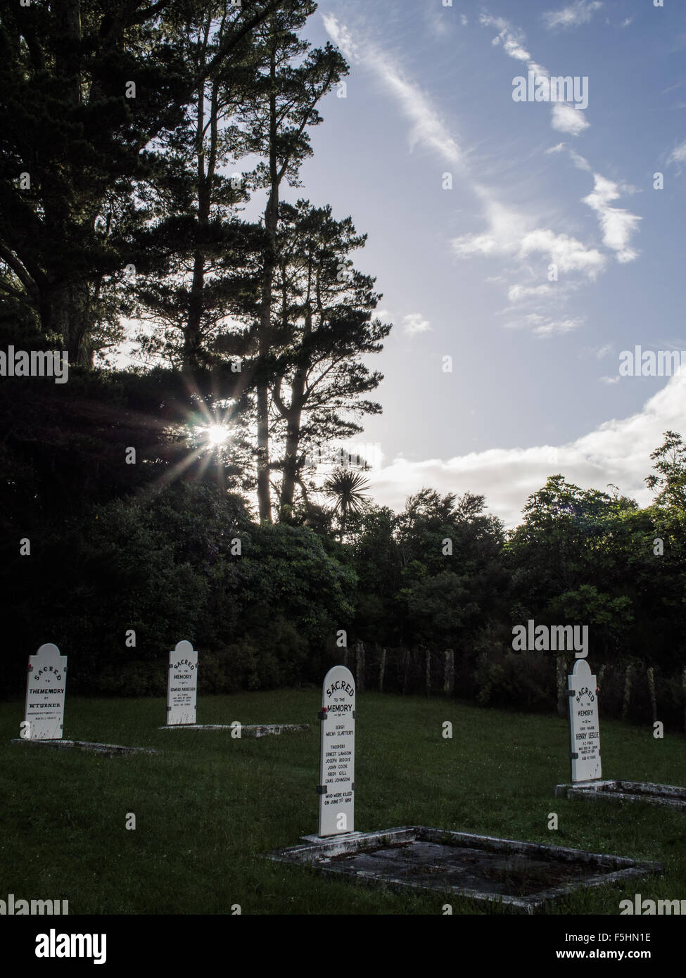 Tombes de Soldats, Opepe, Taupo, Nouvelle-Zélande Banque D'Images