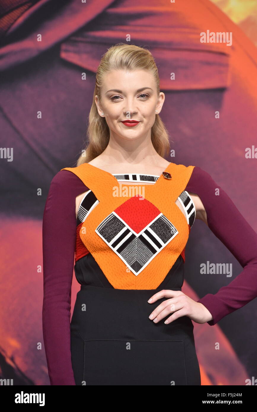 L'actrice britannique Natalie Dormer assiste à la première de 'The Hunger Games : Clarak - Partie 2' au Sony Centre CineStar à Berlin, Allemagne. 04 novembre, 2015./photo alliance Banque D'Images