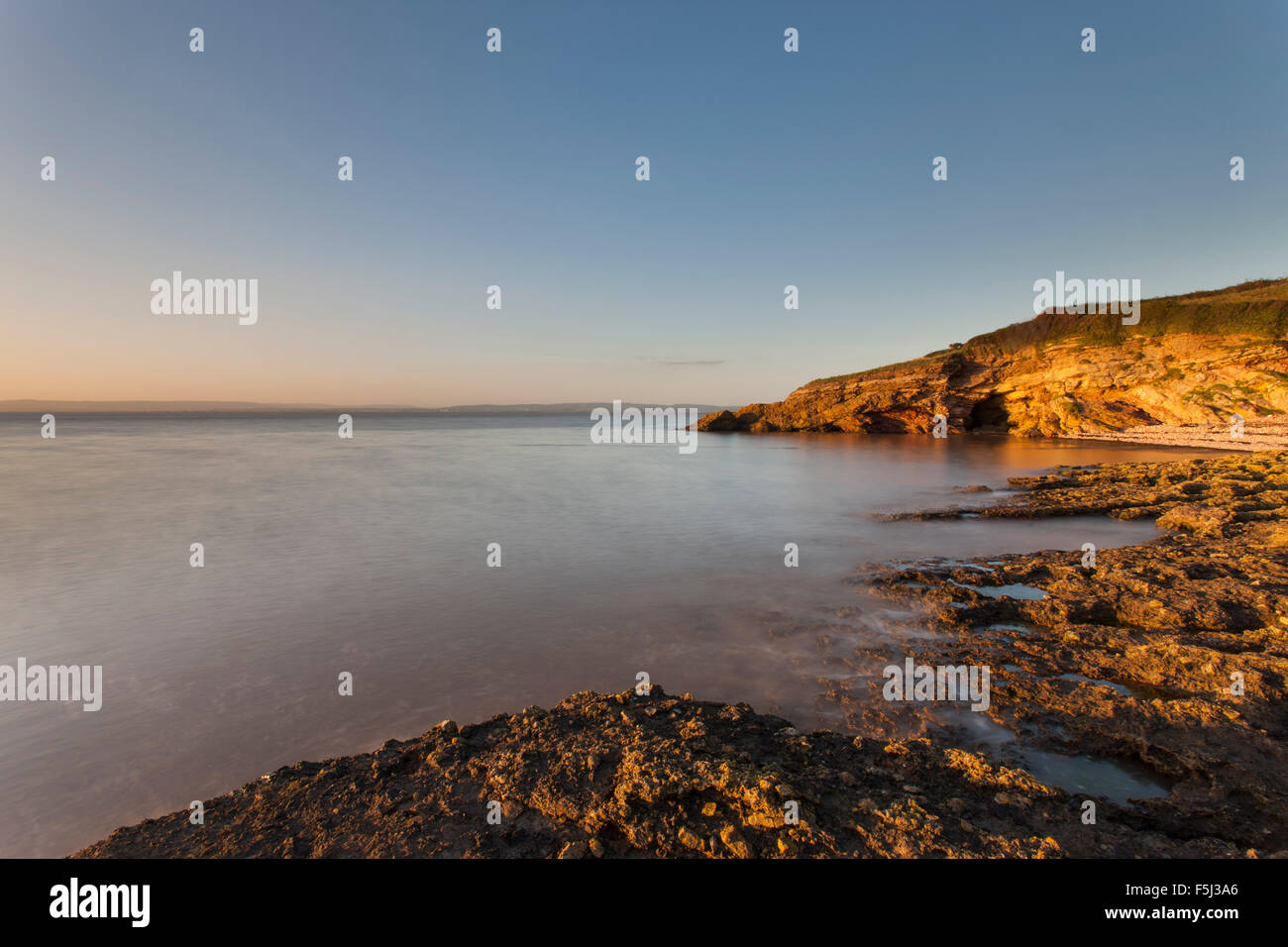 Une vue de la Baie d'Charlcombe, Portishead, Somerset, Royaume-Uni. Banque D'Images
