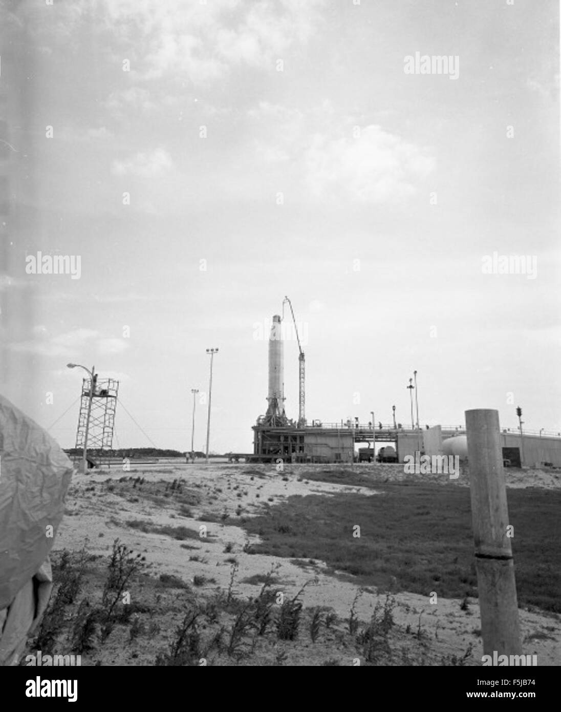 Image tirée de la collection Atlas Negative, présentant des moments importants dans les essais de missiles et le développement du système de missiles Atlas. Banque D'Images